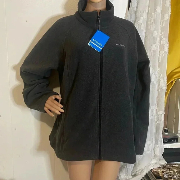 Columbia Full zip gray Sweater size 1X - Picture 3 of 16